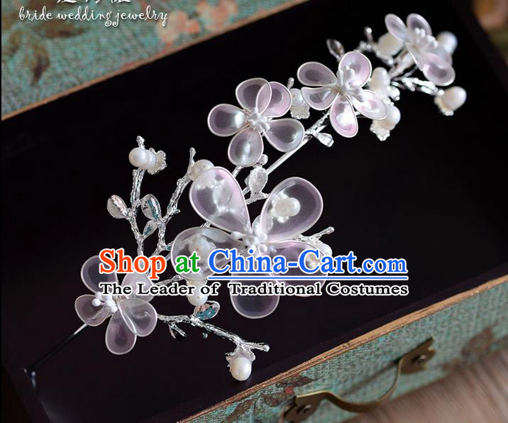 Traditional Jewelry Accessories, Princess Wedding Hair Accessories, Bride Wedding Hair Accessories, Headwear, Baroco Style Handmade Pearl Flowers Hair Claw for Women