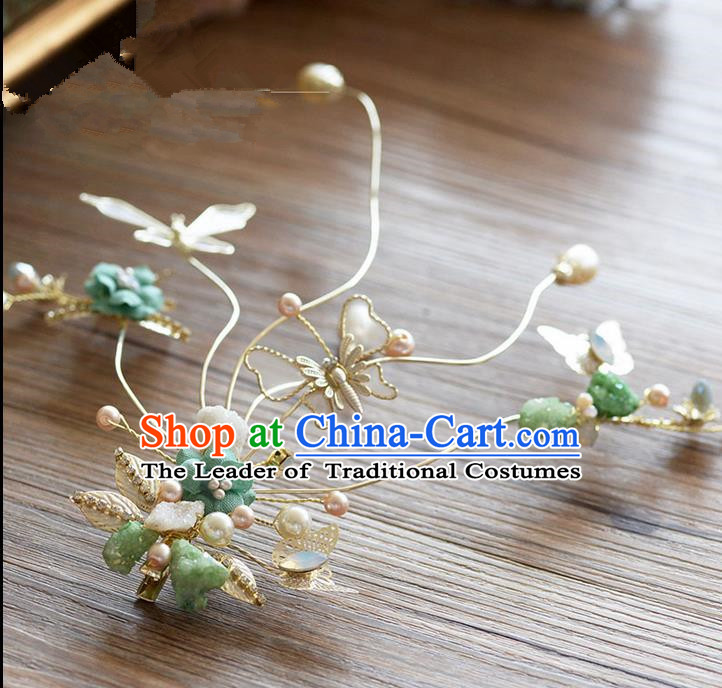 Traditional Jewelry Accessories, Princess Wedding Hair Accessories, Bride Wedding Hair Accessories, Headwear, Baroco Style Handmade Crystal Flowers Hair Claw for Women