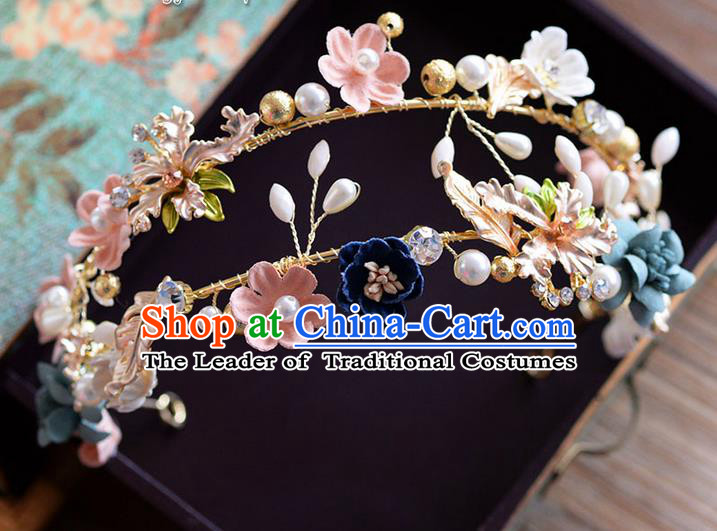 Traditional Jewelry Accessories, Princess Wedding Hair Accessories, Bride Wedding Hair Accessories, Headwear, Baroco Style Handmade Pearl Flowers Hair Claw for Women