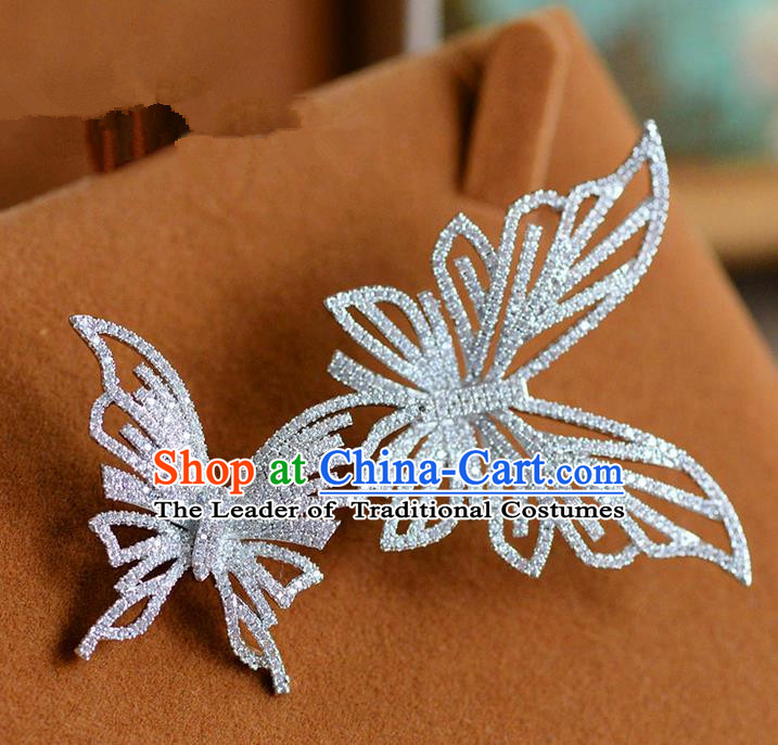 Traditional Jewelry Accessories, Princess Wedding Accessories, Bride Wedding Accessories, Baroco Style Handmade Butterfly Brooch for Women