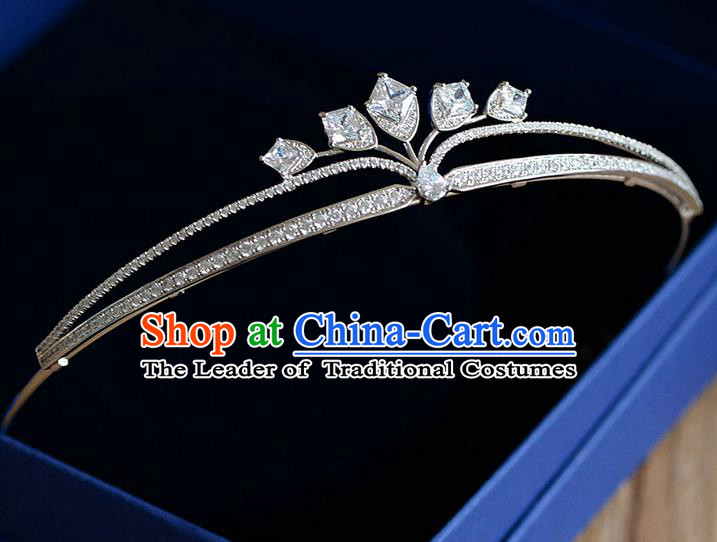 Traditional Jewelry Accessories, Palace Princess Bride Royal Crown, Engagement Royal Crown, Wedding Hair Accessories, Baroco Style Zircon Headwear for Women