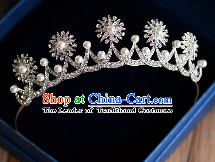 Traditional Jewelry Accessories, Palace Princess Bride Royal Crown, Engagement Royal Crown, Wedding Hair Accessories, Baroco Style Crystal Headwear for Women