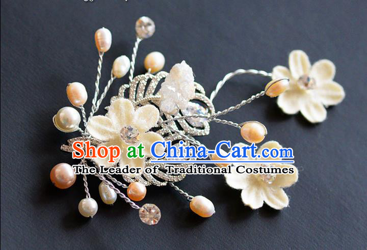 Traditional Jewelry Accessories, Princess Wedding Accessories, Bride Wedding Pearl Zircon Brooch for Women