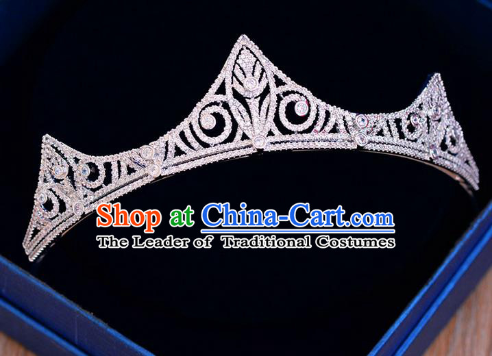 Traditional Jewelry Accessories, Palace Princess Bride Royal Crown, Engagement Retro Royal Crown, Wedding Hair Accessories, Baroco Style Crystal Zircon Headwear for Women