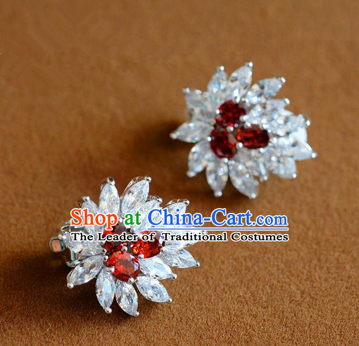 Traditional Jewelry Accessories, Palace Princess Wedding Earring Accessories, Baroco Style Crystal Earrings for Women