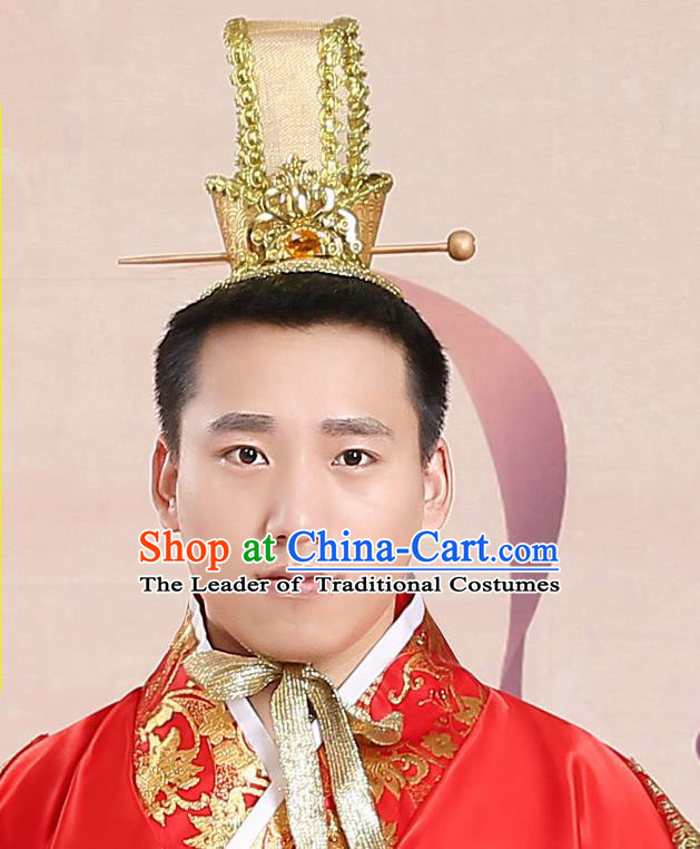 Chinese Ancient Style Hair Accessories, Han Dynasty Emperor Crown, Majesty Hat