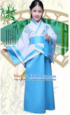 Ancient Chinese Palace Costumes Complete Set, Traditional Han Dynasty Ancient Palace Curving Children Clothing, Cosplay Hanfu Fairy Princess Dress Suits for Kids