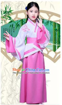 Ancient Chinese Palace Costumes Complete Set, Traditional Han Dynasty Ancient Palace Curving Children Clothing, Cosplay Hanfu Fairy Princess Dress Suits for Kids