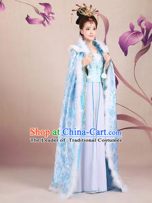 Ancient Chinese Palace Empress Costumes Complete Set, Tang Dynasty Ancient Palace Poncho, Cosplay Imperial Fairy Princess Cloak for Women