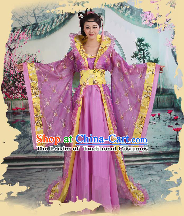 Ancient Chinese Palace Empress Costumes Complete Set, Tang Dynasty Ancient Palace Dance Clothing, Cosplay Fairy Imperial Consort Dress Suits For Women