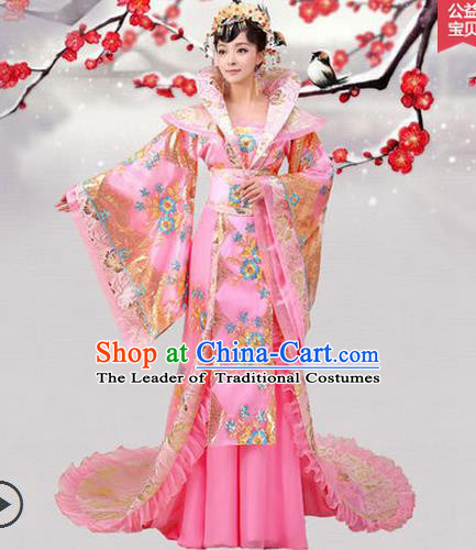 Ancient Chinese Palace Empress Costumes Complete Set, Tang Dynasty Ancient Palace Dance Clothing, Cosplay Fairy Imperial Consort Dress Suits For Women