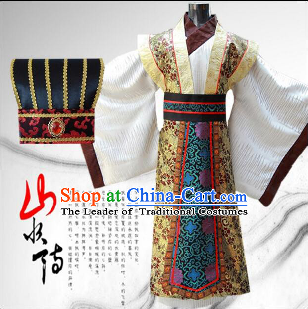 Tang Suit Men Chinese Traditional Costumes Han Fu Outfit Complete Set COSPLAY Stage Clothes