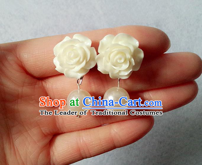 Chinese Wedding Jewelry Accessories, Traditional Xiuhe Suits Wedding Bride Earrings, Ancient Chinese Earrings