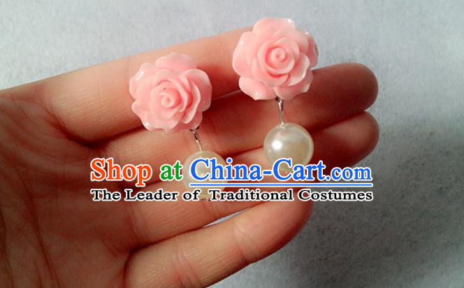 Chinese Wedding Jewelry Accessories, Traditional Xiuhe Suits Wedding Bride Earrings, Ancient Chinese Earrings