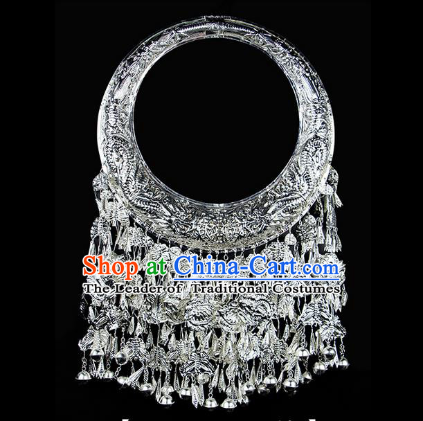 Traditional Chinese Miao Ethnic Minority Necklace Miao Ethnic Jewelry Accessories Complete Set