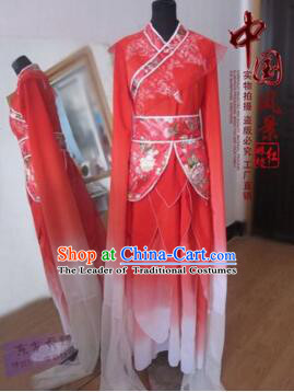 Chinese Traditional Costume Empresses in the Palace Water Sleeves Qi Xian nv Dancing Clothes Jing Hong Red