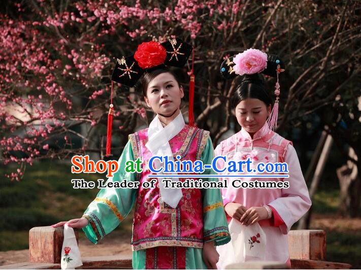 Chinese Traditional Clothes Min Guo Time Female Clothing Nobel Lady Stage costumes Girls