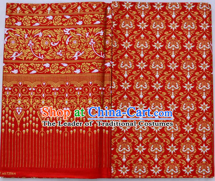 Traditional Asian Thai Sarees and Dress Gilded Material, Thai Gilded Clothes and Fabrics for Women