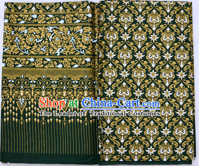 Traditional Asian Thai Sarees and Dress Gilded Material, Thai Gilded Clothes and Fabrics for Women