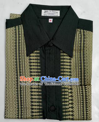 Traditional Asian Thai Palace Men Costume Skirt, Thai Royal Court Silk Dress Shirt for Men