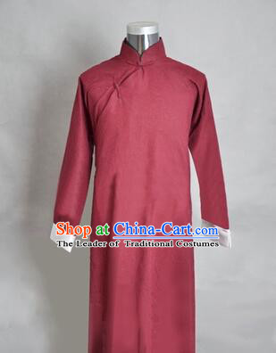 Chinese Traditional Dress Wu Si Period Men Stage Costume Lu Xun Chinese Long Garment