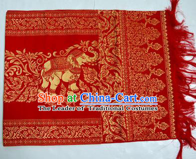 Traditional Asian Thai Palace decoration Ornaments Silk Table Cloth, Thai High Grade Silk Table Flag Table Cover