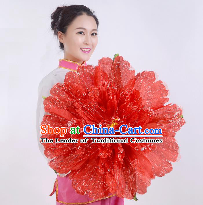 Traditional Chinese Dance Folk Dance Stage Flowers Props Simulation Peony Props