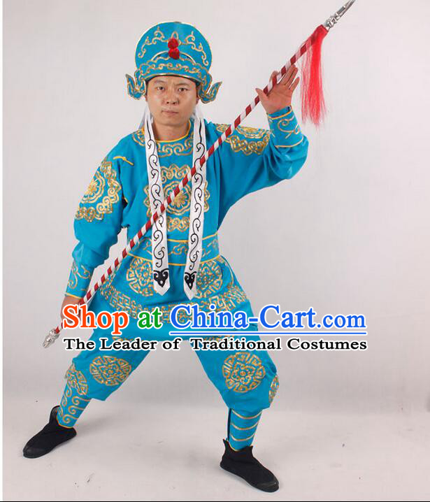 Beijing Opera Drama Supplies Costumes Player Male Soldiers Clothing Yueju Men Clothing