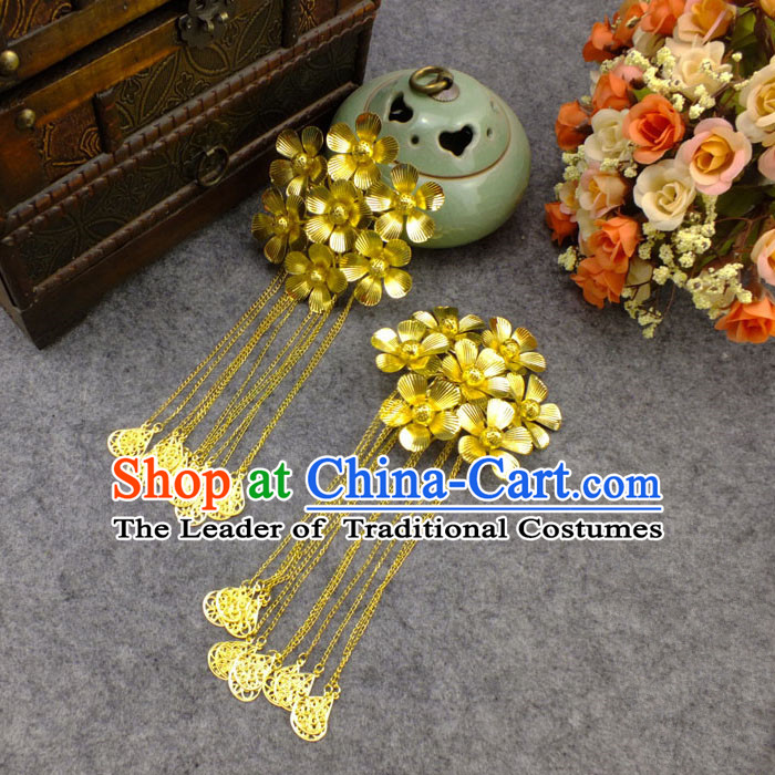 Chinese Ancient Style Hair Jewelry Accessories, Hairpins, Hanfu Xiuhe Suits Wedding Bride Headwear, Headdress Imperial Empress for Women