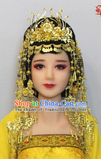 Chinese Ancient Style Hair Jewelry Accessories, Hairpins, Xinjiang Ethnic Chinese Bride Headdress, Exotic Princess In Nepal Accessories for Women