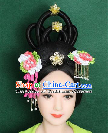 Chinese Ancient Style Hair Jewelry Accessories, Hairpins, Han Dynasty Princess, Hanfu Xiuhe Suit Wedding Bride Hair Accessories for Women