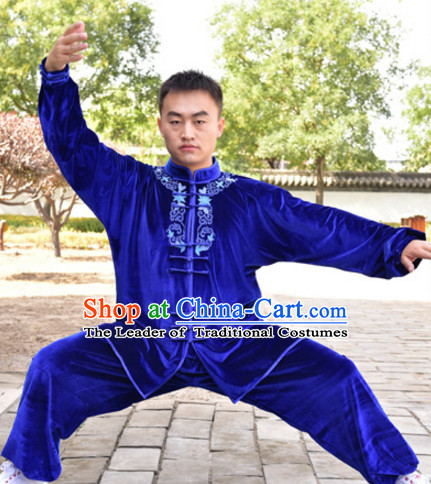 Top Kung Fu Velvet Clothing Mandarin Costume Jacket Martial Arts Clothes Shaolin Uniform Kungfu Uniforms Supplies for Men Women Adults Children