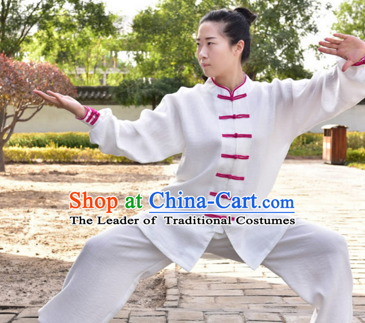 Top Kung Fu Flax Clothing Mandarin Costume Jacket Martial Arts Clothes Shaolin Uniform Kungfu Uniforms Supplies for Men Women Adults Children