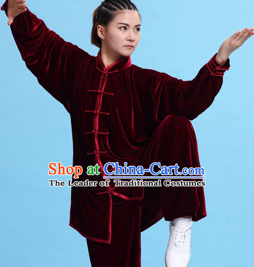 Top Tai Chi Uniforms Kung Fu Costume Martial Arts Kung Fu Training Uniform Gongfu Shaolin Wushu Clothing for Men Women Adults Children