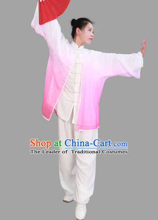 Top Tai Chi Uniforms Kung Fu Uniform Martial Arts Suits Mulan Fan Outfits