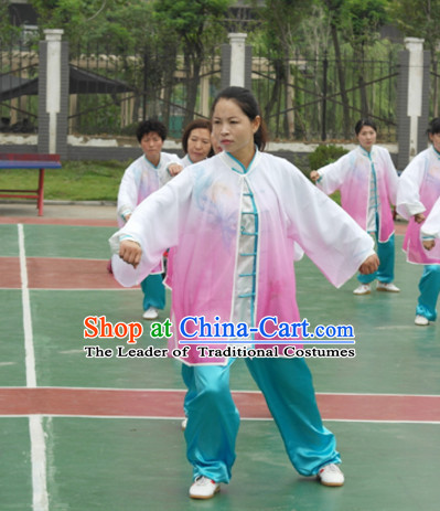 Top Tai Chi Uniforms Kung Fu Uniform Martial Arts Suits Mulan Fan Outfits