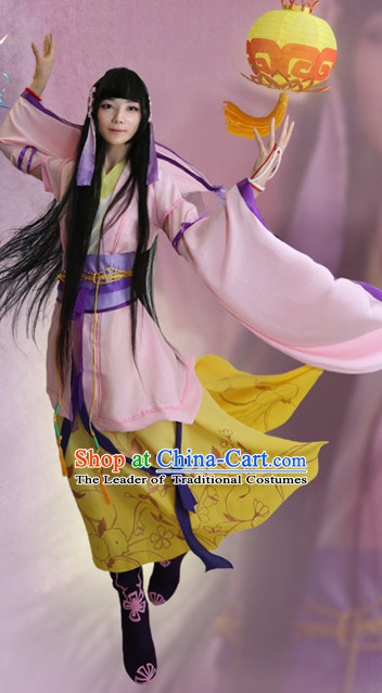 Chinese Style Dresses Chinese Fairy Clothing Clothes Han Chinese Costume Hanfu and Hair Jewelry Complete Set for Women Adults Children