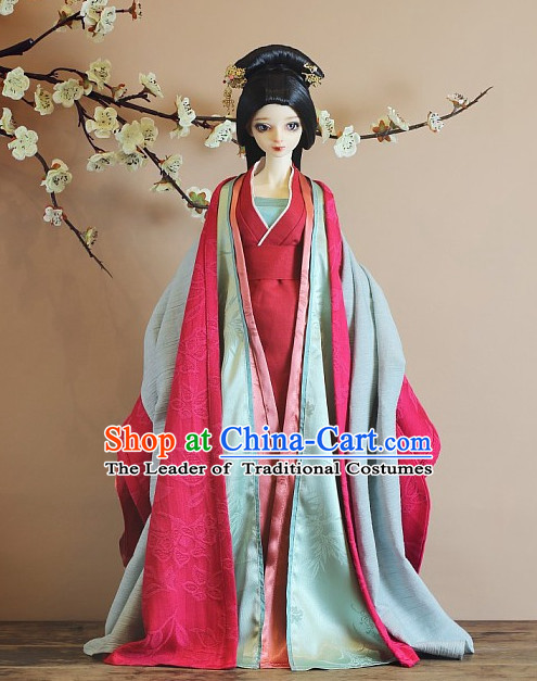 Ancient Chinese Princess Wedding Dress Hanfu Garment BJD Costumes for Men Boys Adults Kids