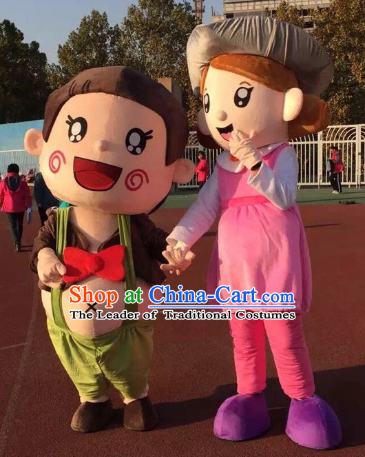 Free Design Professional Custom Made Mascot Costume Customized Mascots Costumes Happy Boy and GirlMascot Costumes