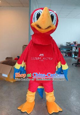 Professional Custom Made Mascot Uniforms Mascot Outfits Customized Walking Bird Parrot Mascot Costumes