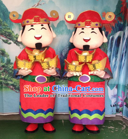 Mascot Uniforms Mascot Outfits Customized Walking Money God Cai Shen Mascot Costumes Mascots Costume