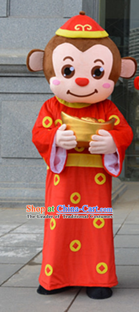 Mascot Uniforms Mascot Outfits Customized Walking Mascot Costumes Animal Monkey Cai Shen Money God Mascots Costume