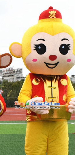 Mascot Uniforms Mascot Outfits Customized Walking Mascot Costumes Animal Monkey Cai Shen Money God Mascots Costume