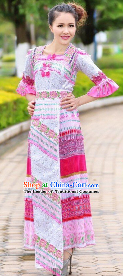 Chinese Traditional Miao Minority Clothes Complete Set for Women
