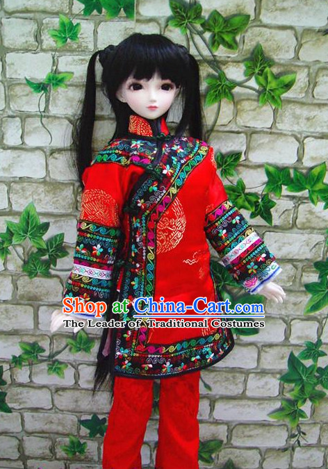 Chinese New Year Dance Costumes Complete Set for Women Girls Adults Children