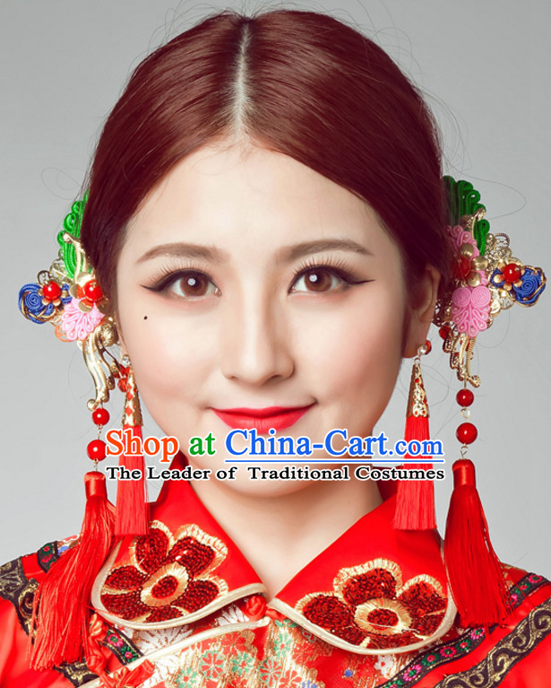 Top Chinese Classic Wedding Bridal Headpieces Accessories Jewelry for Brides