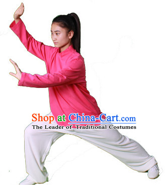 Chinese Traditional Kung Fu Practice and Competition Costume Wing Chun Apparel Taiji Tai Chi Uniform for Adults Children Women Girls