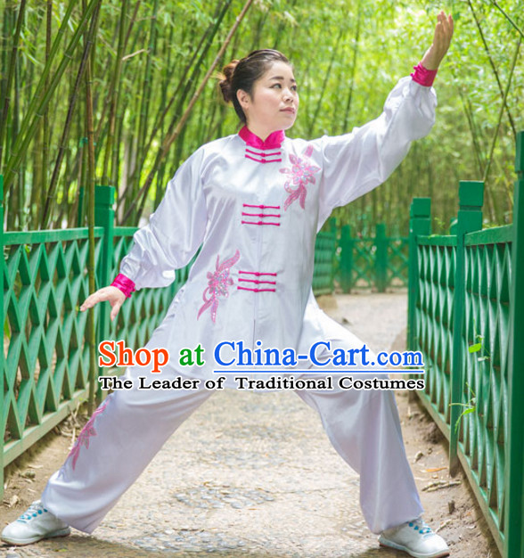 Kung Fu Martial Arts Practice and Competition Costume Wing Chun Apparel Taiji Tai Chi Uniform for Adults Children