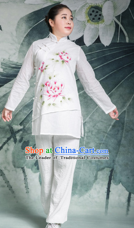 Chinese Asian Kung Fu Martial Arts Practice and Competition Costume Wing Chun Apparel Taiji Tai Chi Uniform for Adults Children Men Women Boys Girls