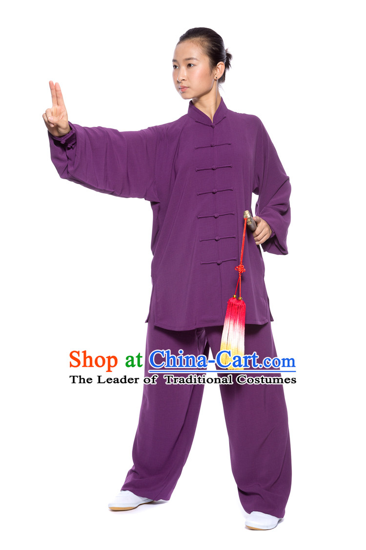 Chinese Traditional Kung Fu Martial Arts Practice and Competition Costume Wing Chun Apparel Taiji Tai Chi Uniform for Adults Children Women Girls